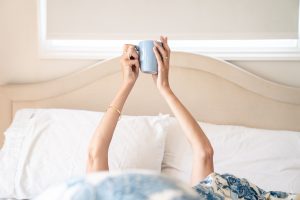 a fun coffee in bed stock image by style shoot social